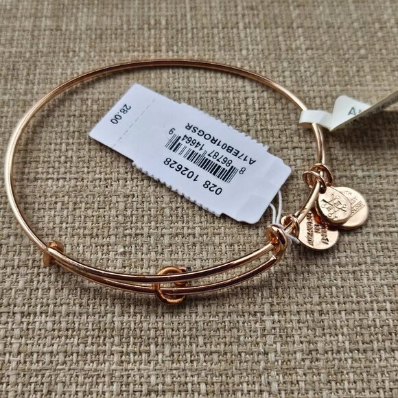 Alex and Ani Women Bracelet Rose Gold Tone Wrist Band New with defect - Picture 6 of 9